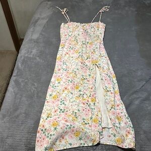 Audrey 3+1 Floral Midi Dress - Pink, Yellow, Green